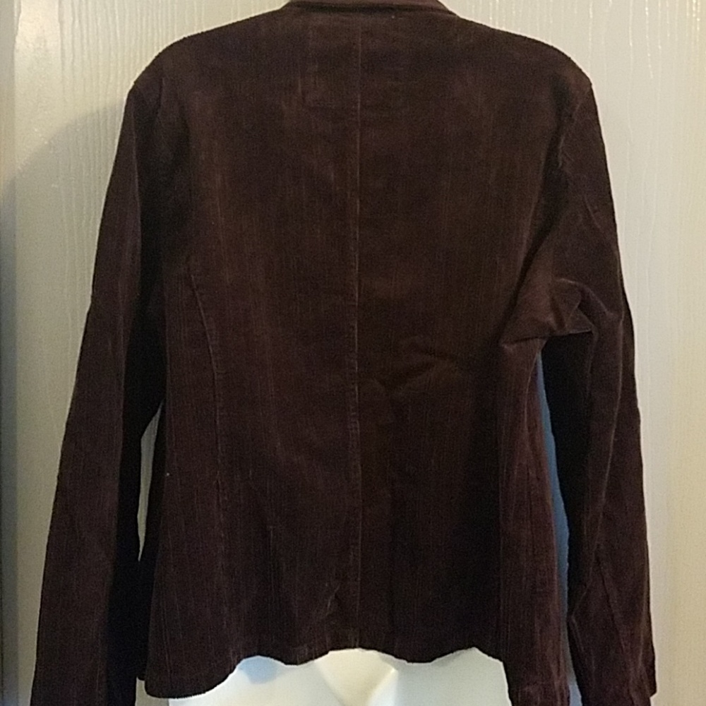 Sonoma  COURDUROY  Maroon jacket PLUS size 1X - Picture 5 of 6